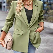 Załaduj obraz do przeglądarki galerii, Spring Women Jacket Traf 2023 Woman 25 34 Non Strech Solid Office Lady Polyester Cotton Blazers Jacket New In External Clothes
