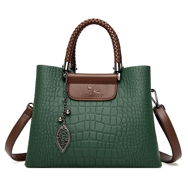 Luxury Designer Leather Women Messenger Bags Crocodile Female Crossbody Shoulder Hand bag For Women High Quality Ladies Handbags